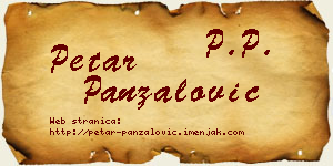 Petar Panzalović vizit kartica